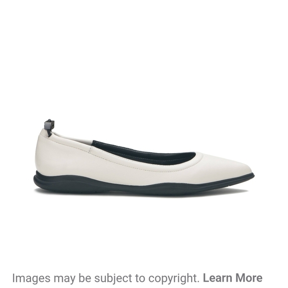 Vince Camuto Bendreta Sport White Pointed Toe Ballet Flats Size 9 NWT Cushioned - Picture 6 of 12